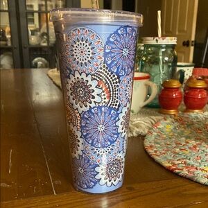 💕VER BRADLEY Colorful Mandala Tumbler